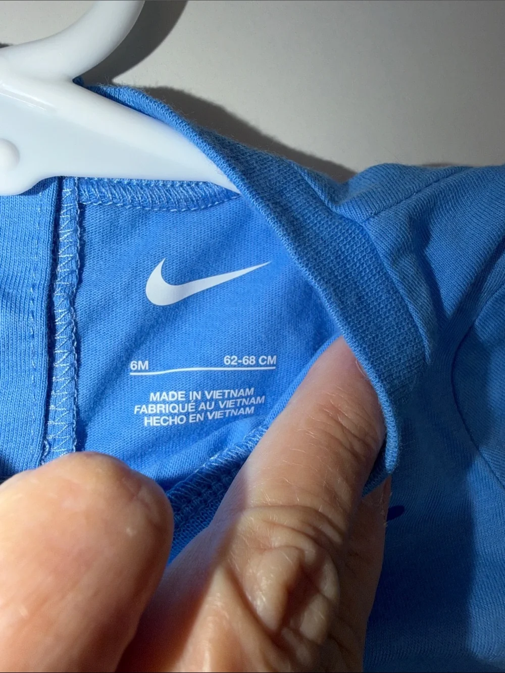 Nike Bright Blue Soccer Graphic Baby romper